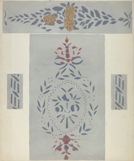 Stencilled Wall (Detail), c. 1940. Creator: Alvin M Gully.