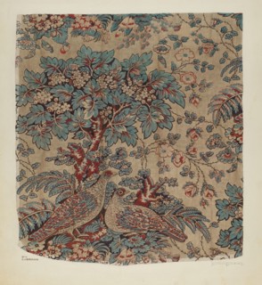 Printed Textile, c. 1941. Creator: Joseph Lubrano.