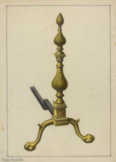 Andiron, c. 1953. Creator: Hans Korsch.