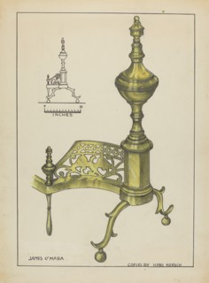 Andirons, c. 1953. Creator: Hans Korsch.