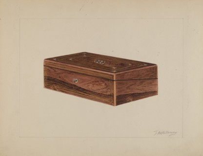 Folding Desk, c. 1937. Creator: Thomas Holloway.