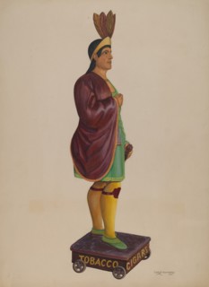 Cigar Store Indian, c. 1937. Creator: Chris Makrenos.