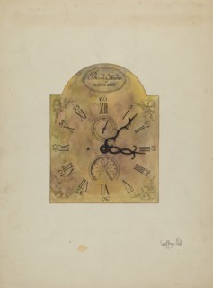 Grandfather Clock Dial, 1936. Creator: Geoffrey Holt.