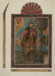 Retablo, 1938. Creator: Eldora P. Lorenzini.