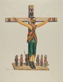 Bulto (San Acacio), 1938. Creator: Eldora P. Lorenzini.