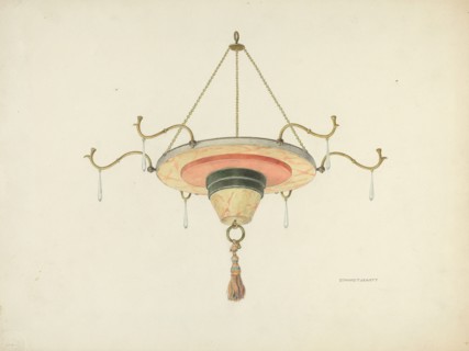 Chandelier, 1939. Creator: Edward Jewett.