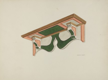 Wall Bracket, (Ecclesiastical), 1939. Creator: Edward Jewett.