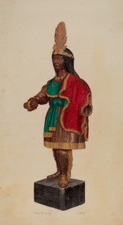 Cigar Store Indian, 1941. Creator: Alvin M Gully.