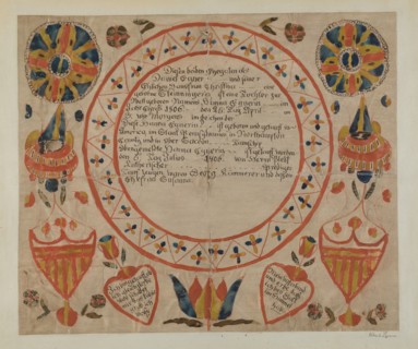 Pa. German Fraktur, 1935/1942. Creator: Albert J. Levone.