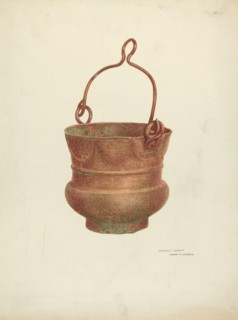 Holy-Water Bucket, 1938/1940. Creator: Edward Jewett.