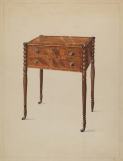 Work Table, c. 1936. Creator: Bernard Gussow.