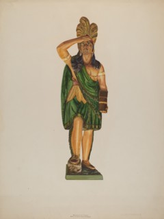 Cigar Store Indian, c. 1937. Creator: Einar Heiberg.