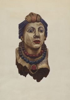 Indian Princess Figurehead, c. 1938. Creator: Mary E Humes.