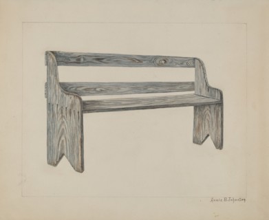 School Seat, c. 1938. Creator: Annie B Johnston.