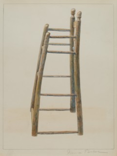 Child's High Chair, c. 1938. Creator: Cora Parker.