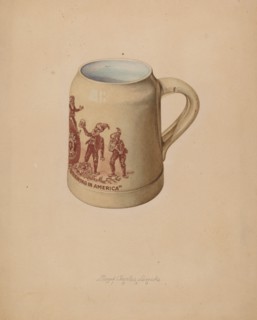 Stoneware Mug for Beer, 1939. Creator: Lloyd Charles Lemcke.