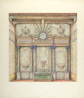 Decorations on Reredos and Sanctuary Walls, 1940. Creator: William Kieckhofel.