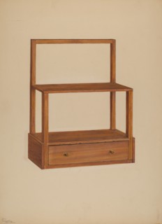 Hanging Shelf, 1940. Creator: Rolland Livingstone.