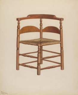 Corner Chair, 1941. Creator: Rolland Livingstone.