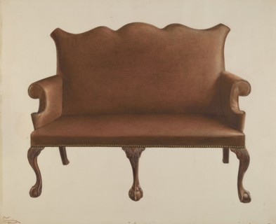 Settee, 1941. Creator: Rolland Livingstone.
