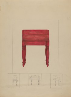 Writing Table and Desk, 1935/1942. Creator: Henry Meyers.