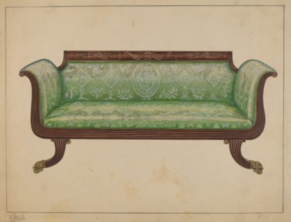Sofa, c. 1936. Creator: Nicholas Gorid.