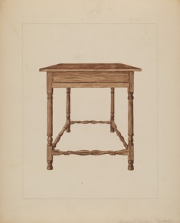 Table, c. 1937. Creator: Frederick Jackson.