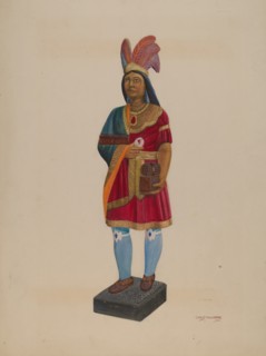 Cigar Store Indian, c. 1937. Creator: Chris Makrenos.