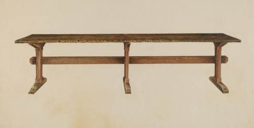 Trestle Table, c. 1939. Creator: Isadore Goldberg.
