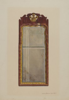 Queen Anne Mirror, c. 1939. Creator: Leslie Macklem.