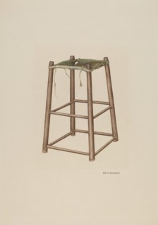 Office High Stool, c. 1940. Creator: Ursula Lauderdale.