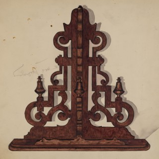 Mahogany Shelf, c. 1940. Creator: Marie Lutrell.