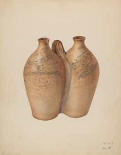 Gemel Bottle, c. 1940. Creator: Isadore Goldberg.