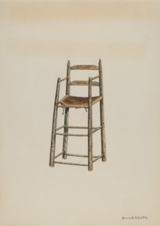 Child's High Chair, c. 1939. Creator: Annie B Johnston.