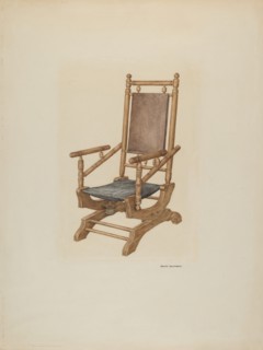 Platform Rocker, c. 1940. Creator: Ursula Lauderdale.