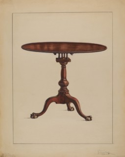 Tilt-top Table, c. 1936. Creator: Rolland Livingstone.