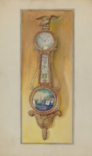 Clock, Girandole, c. 1936. Creator: George Loughridge.