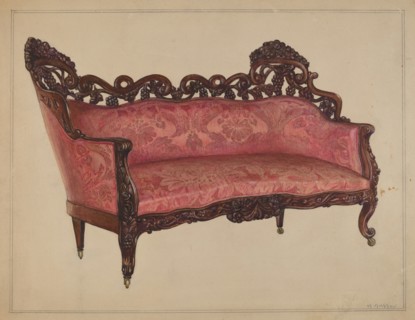 Sofa, c. 1937. Creator: Bernard Gussow.