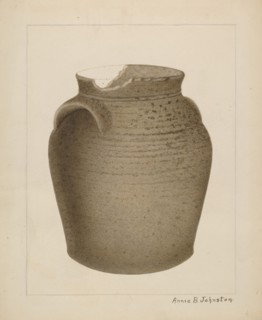 Stoneware Jar, c. 1937. Creator: Annie B Johnston.