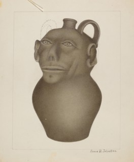 Stoneware Jug, c. 1937. Creator: Annie B Johnston.