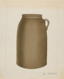 Stoneware Jar, c. 1937. Creator: Annie B Johnston.