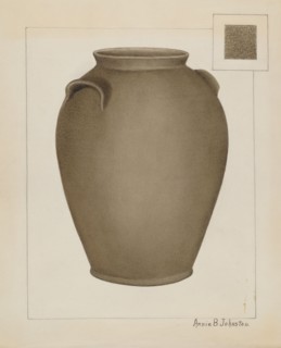 Stoneware Jar, c. 1937. Creator: Annie B Johnston.