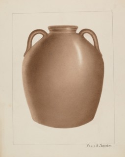 Stoneware Jar, c. 1937. Creator: Annie B Johnston.
