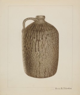 Stoneware Jar, c. 1938. Creator: Annie B Johnston.