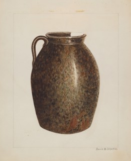 Stoneware Jar, c. 1938. Creator: Annie B Johnston.