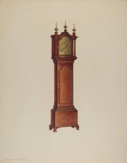 Miniature Tall Clock, c. 1938. Creator: Isadore Goldberg.