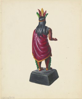 Cigar Store Indian, c. 1937. Creator: Walter Hochstrasser.