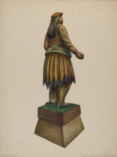 Cigar Store Indian, c. 1937. Creator: Walter Hochstrasser.
