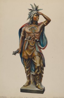 Cigar Store Indian, c. 1938. Creator: Walter Hochstrasser.