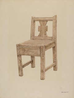 Monk's Chair, 1939. Creator: Ursula Lauderdale.